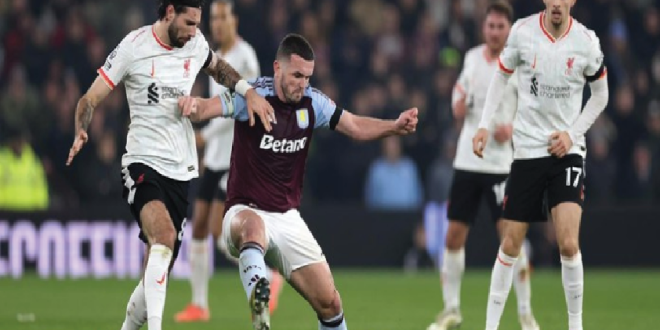 Aston Villa vs Liverpool Berakhir dengan Skor Imbang 2-2