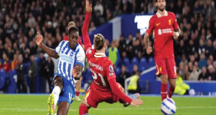 Brighton vs Liverpool: Si Merah Tumbang 2-3