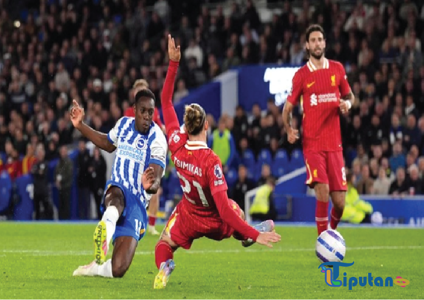 Brighton vs Liverpool: Si Merah Tumbang 2-3