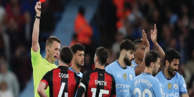 Man City vs Bournemouth: Diwarnai 2 Kartu Merah, The Citizens Menang 3-1