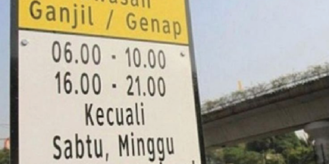 Pekan Ini, Ganjil Genap Jakarta Hanya Berlaku Selama 3 Hari