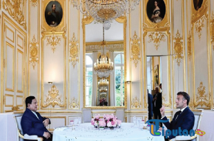 Momen Kehangatan dalam Jamuan Makan Malam Prabowo dan Macron di Istana Élysée, Paris