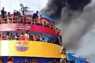 Tragedi KM Barcelona VA: Aksi Heroik Pria Misterius di Tengah Kobaran Api