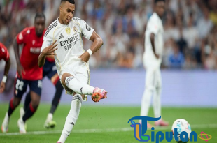 Real Madrid Amankan Kemenangan atas Osasuna Lewat Penalti Mbappé