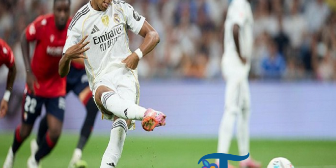 Real Madrid Amankan Kemenangan atas Osasuna Lewat Penalti Mbappé