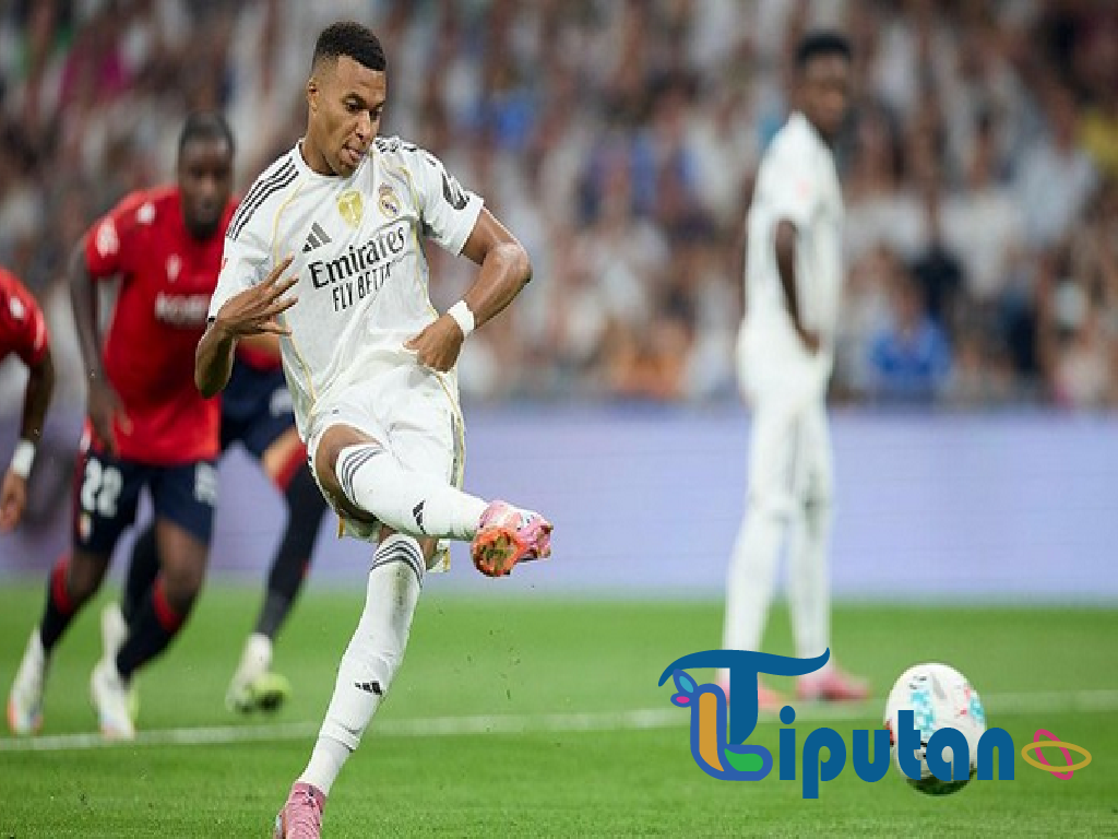 Real Madrid Amankan Kemenangan atas Osasuna Lewat Penalti Mbappé