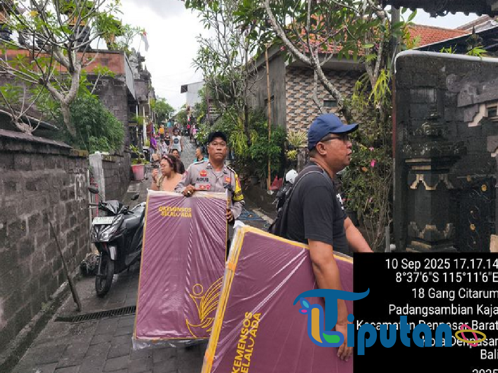 Kemensos Dirikan Dapur Umum dan Salurkan Bantuan untuk Korban Banjir di Bali
