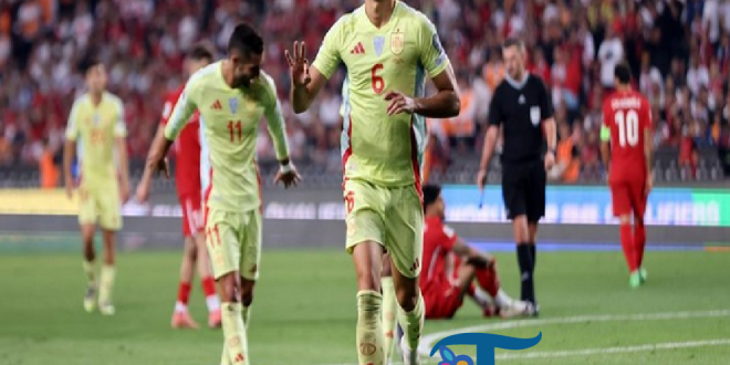 Spanyol Bungkam Turki 6-0, Merino Cetak Hat-trick Gemilang