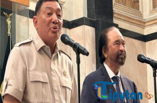 Surya Paloh Kunjungi Kantor Menhan, Sebut Pertemuan Memberi 'Vitamin'
