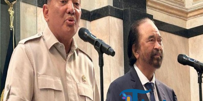 Surya Paloh Kunjungi Kantor Menhan, Sebut Pertemuan Memberi 'Vitamin'