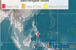 Tsunami Kecil Terjadi di Pesisir Indonesia Setelah Gempa Besar di Filipina
