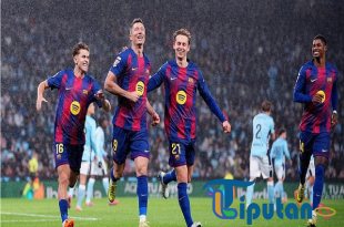 Barcelona Bungkam Celta 4-2, Lewandowski Cetak Hat-trick