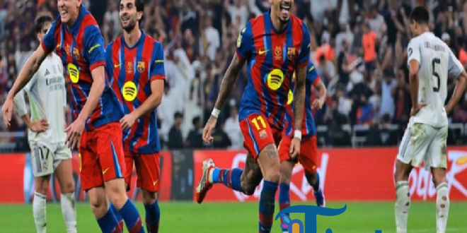 Barcelona Angkat Trofi Piala Super Spanyol Usai Tundukkan Real Madrid