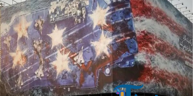 Mural di Alun-alun Teheran, Iran Sampaikan Peringatan kepada AS