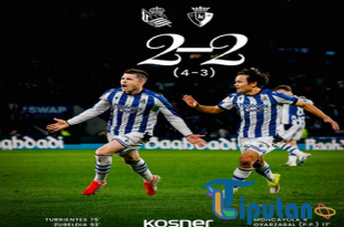 Real Sociedad Singkirkan Osasuna Lewat Adu Penalti, La Real Lolos ke Perempat Final Copa del Rey