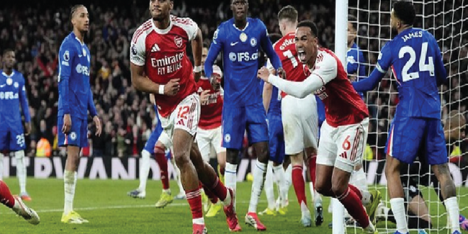 Arsenal Tekuk Chelsea 2-1 Lewat Gol Corner