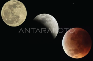 Gerhana Bulan Total Mewarnai Langit Aceh, Warga Dianjurkan Salat Khusuf