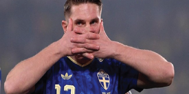 Gyökeres cetak hattrick, Denmark pesta gol di playoff Piala Dunia