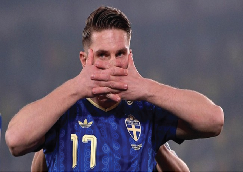 Gyökeres cetak hattrick, Denmark pesta gol di playoff Piala Dunia