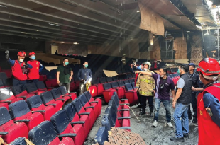 Kondisi Auditorium Binus Kebon Jeruk Setelah Api Berhasil Dipadamkan