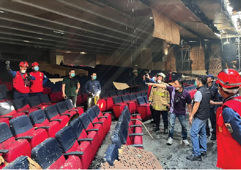 Kondisi Auditorium Binus Kebon Jeruk Setelah Api Berhasil Dipadamkan