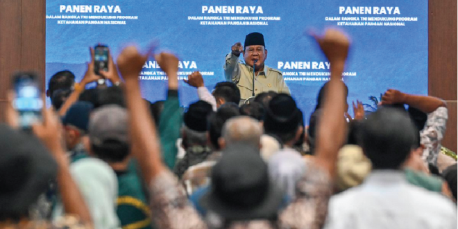 Prabowo: Jangan Larang Petani Kaya, Tanam Padi Sendiri Saja