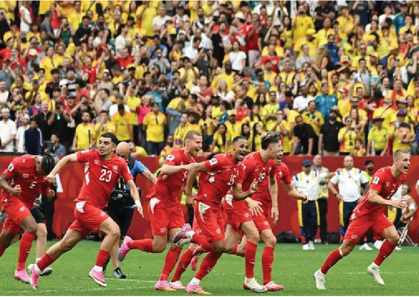 Swiss Menang Penalti atas Kolombia, Tantang Argentina!
